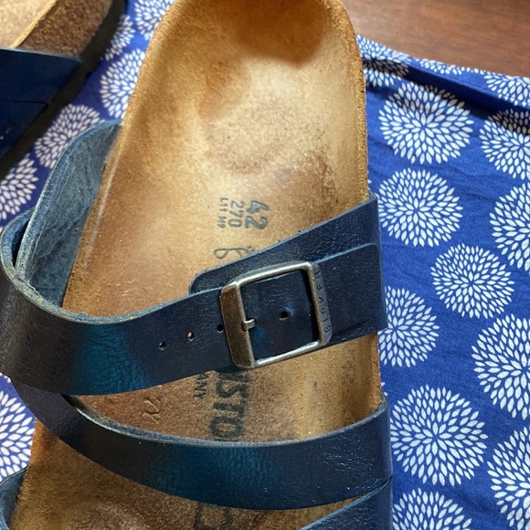 Birkenstock Salina Metallic Blue Sandals size 42 11/ 12 - Picture 8 of 16